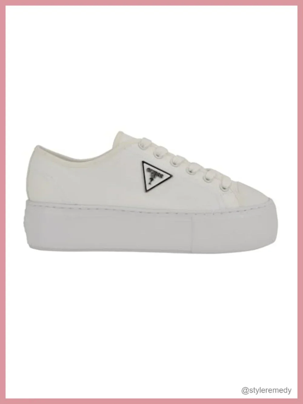 Platform Sneakers with Signature Logo, Round Toe Lace-Up